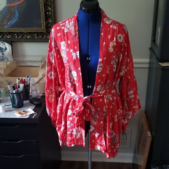 Isla Bay Enchanted Forest Short Kimono Sahara O/S NWT Similar to Spell SD - Picture 2 of 6